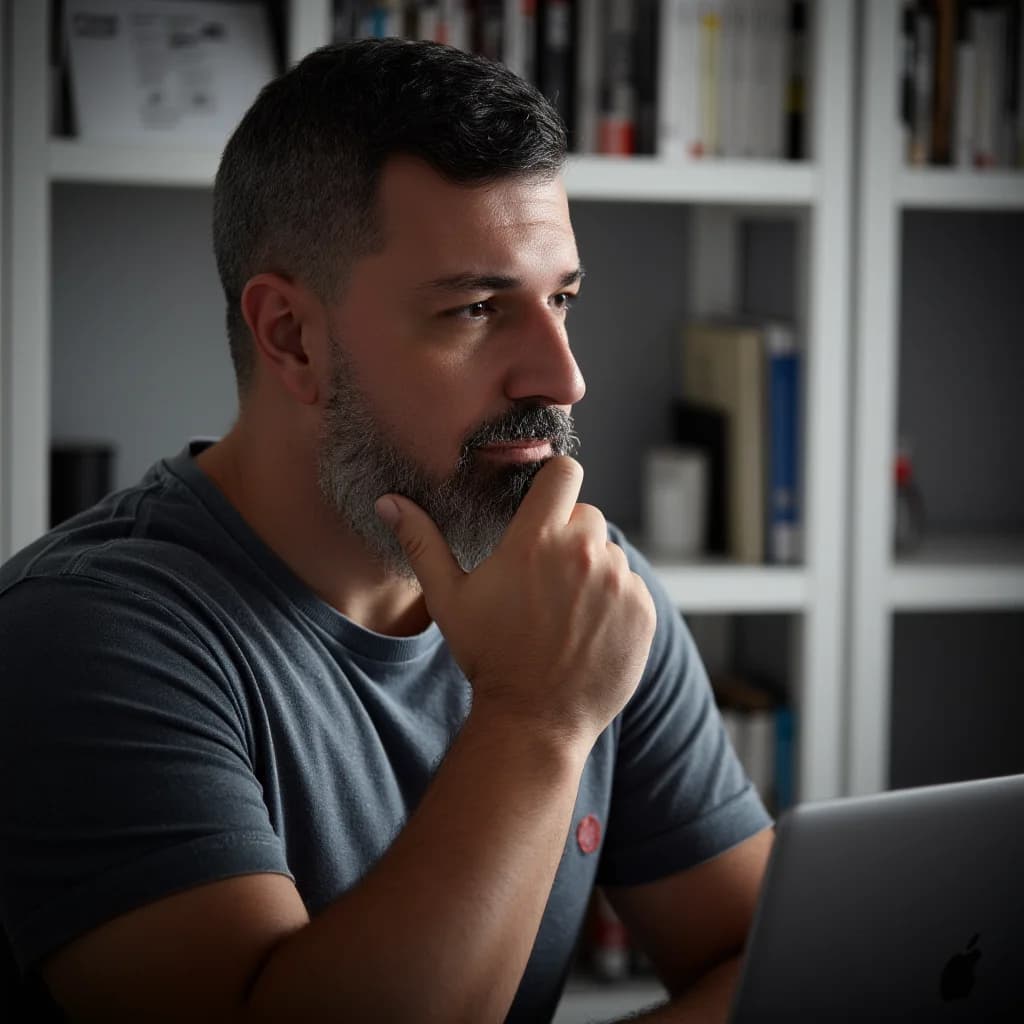 Ricardo Tocha trabalhando